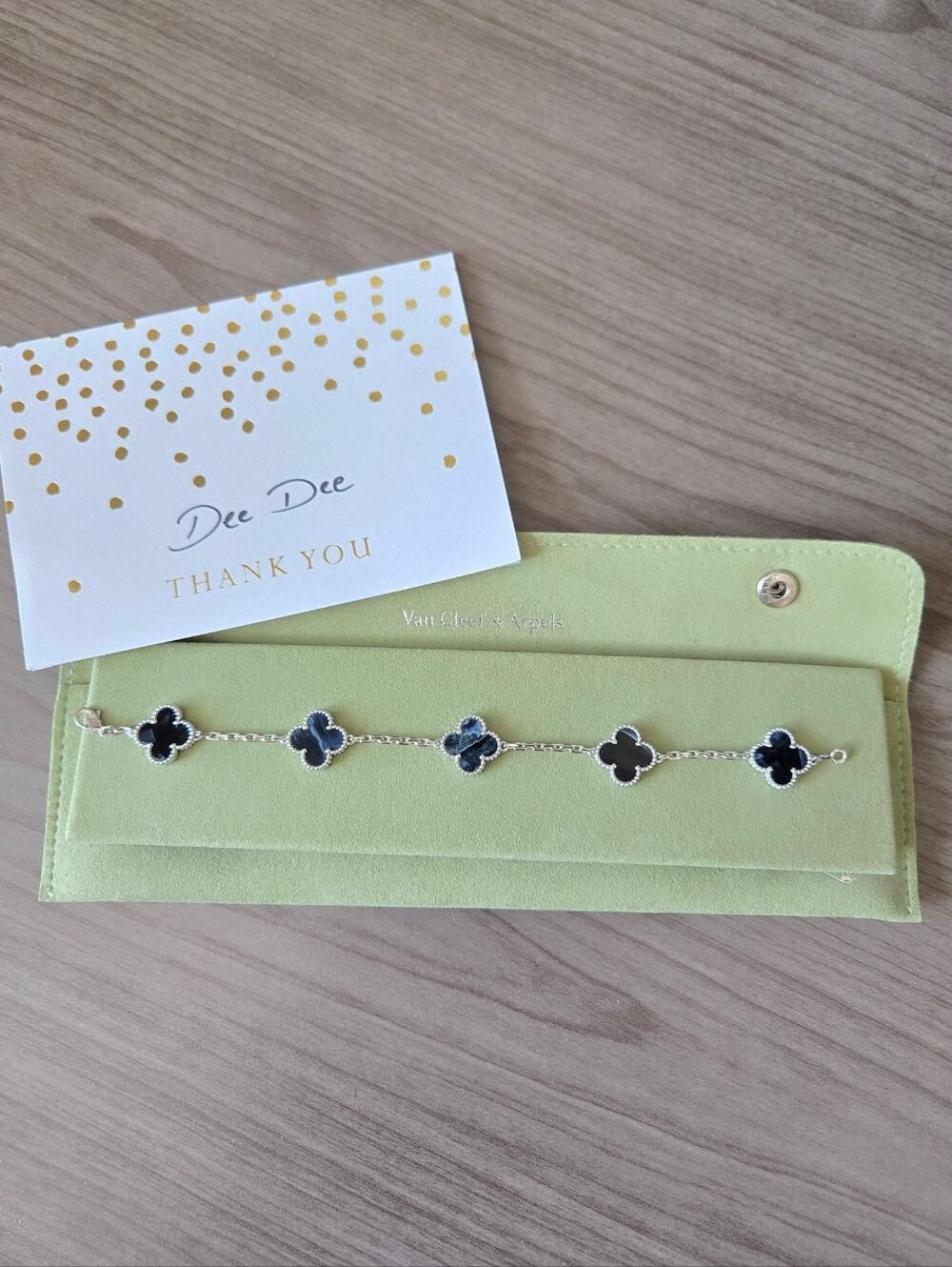 Van Cleef & Arpels Pietersite 5 Motifs Bracelet.